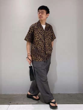 「柄シャツコーデ」｜ふかのきさん（メンズ・172cm）の夏コーディネート