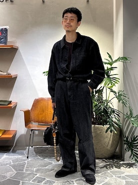 「アイテム（スリッポン）」を使った、ふかのきさん（メンズ・172cm）の夏コーディネート
