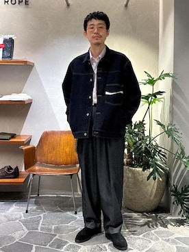 「アイテム（スリッポン）」を使った、ふかのきさん（メンズ・172cm）の夏コーディネート