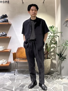 「アイテム（セットアップ）」を使った、ふかのきさん（メンズ・172cm）の春コーディネート