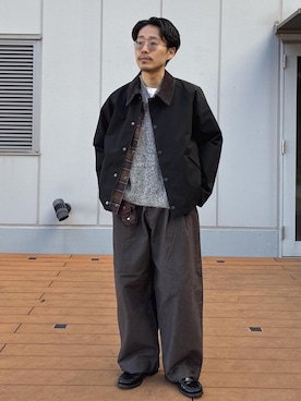 「Barbour（バブアー）のアイテム」を使った、ふかのきさん（メンズ・172cm）の秋コーディネート