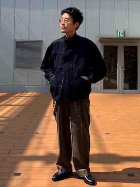 「アイテム（デニムジャケット）」を使った、ふかのきさん（メンズ・172cm・20代）の夏コーディネート