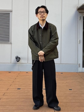 「Barbour（バブアー）のアイテム」を使った、ふかのきさん（メンズ・172cm）の秋コーディネート