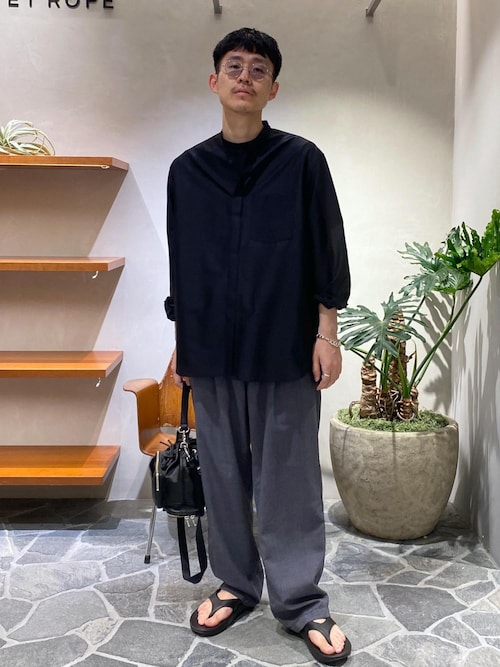 【WILD LIFE TAILOR】ライトウーステッド 弱ワッシャー イージーパンツ