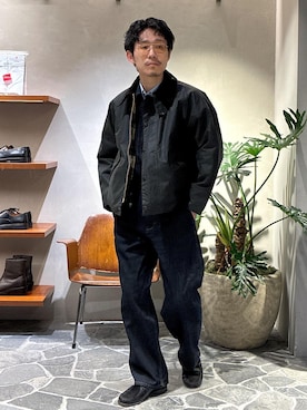 「アイテム（つなぎ/オールインワン）」を使った、ふかのきさん（メンズ・172cm）の秋コーディネート