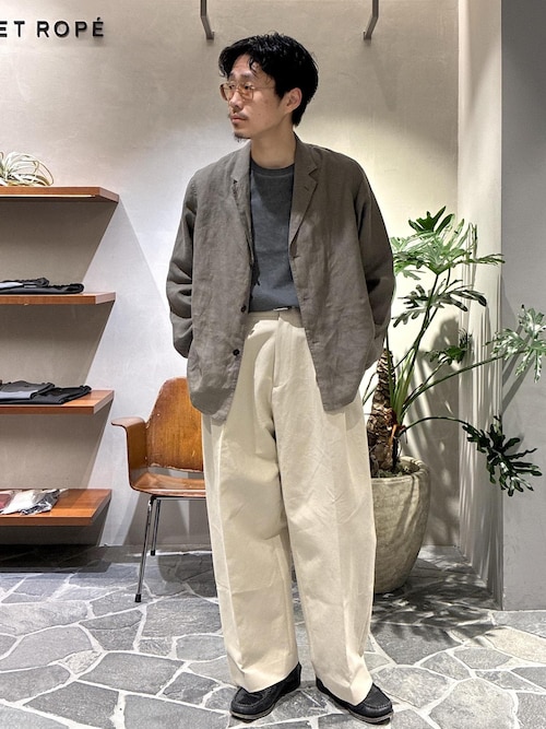 セール】コットンダブルクロス バギー ワイド スラックス（スラックス