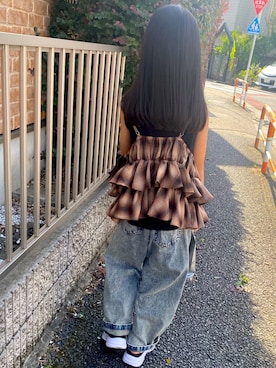 「アイテム（サンダル）」を使った、kaaaさん（キッズ・130cm）の秋コーディネート