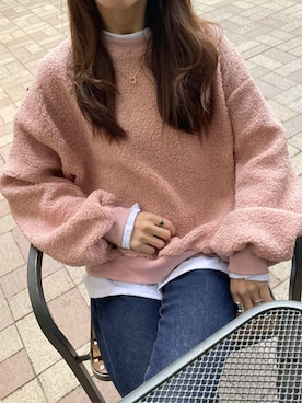 「copine」｜「アイテム（スウェット）」を使った、ikuさん（レディース・161cm）の秋コーディネート