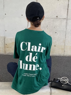 「バックプリント」｜「アイテム（デニムパンツ）」を使った、ikuさん（レディース・161cm）の夏コーディネート