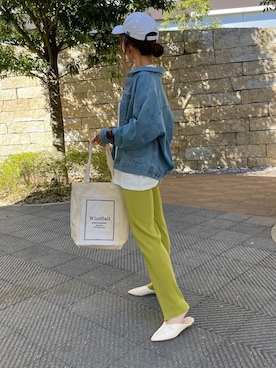 「ピスタチオ」｜「アイテム（帽子）」を使った、ikuさん（レディース・161cm）の春コーディネート