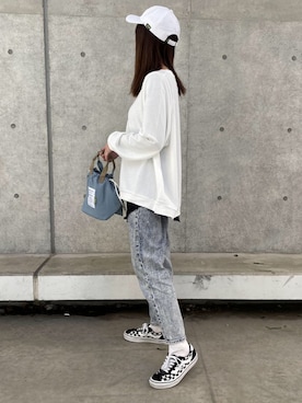 「copine」｜「アイテム（スウェット）」を使った、ikuさん（レディース・161cm）の冬コーディネート