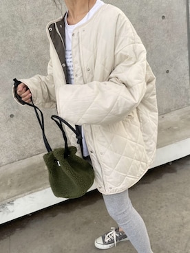 「copine」｜「アイテム（その他アウター）」を使った、ikuさん（レディース・161cm）の秋コーディネート