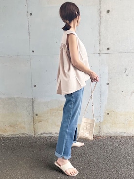 「ECRIRE（エクリール）のアイテム」を使った、ikuさん（レディース・161cm）の夏コーディネート