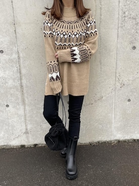 「ノルディックセーター」｜ikuさん（レディース・161cm）の秋コーディネート