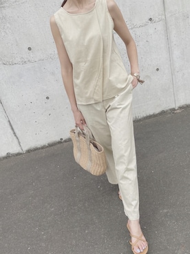 「アイテム（タンクトップ）」を使った、ikuさん（レディース・161cm）の夏コーディネート