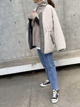 「copine」｜「アイテム（その他アウター）」を使った、ikuさん（レディース・161cm）の冬コーディネート