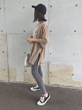 「copine」｜「アイテム（帽子）」を使った、ikuさん（レディース・161cm）の夏コーディネート