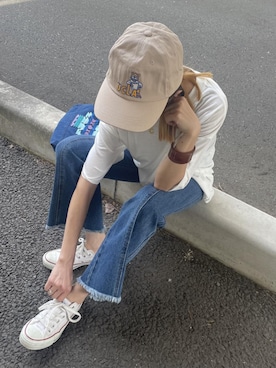 「copine」｜「アイテム（帽子）」を使った、ikuさん（レディース・161cm）の夏コーディネート