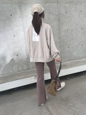 「copine」｜「アイテム（スウェット）」を使った、ikuさん（レディース・161cm）の秋コーディネート
