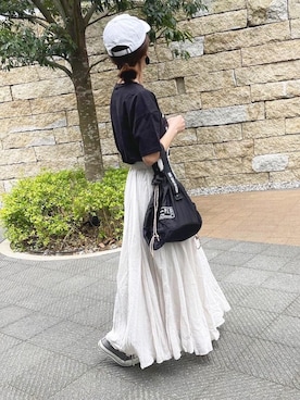 「copine」｜「アイテム（帽子）」を使った、ikuさん（レディース・161cm）の春コーディネート