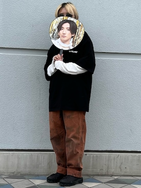 「アイテム（サングラス）」を使った、ユさん（レディース・154cm）の秋コーディネート