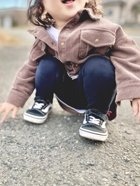 「no brand（ノーブランド）のアイテム（ジャケット/アウター）」を使った、miu さん（キッズ・90cm）の秋コーディネート