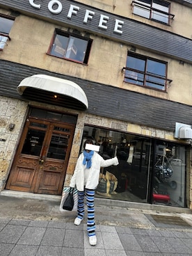 「ブルーコーデ」｜「アイテム（ナイロンジャケット）」を使った、もぐびさん（レディース・153cm）の冬コーディネート