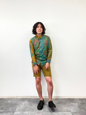 柄シャツのサトシ🌻さんのコーディネート