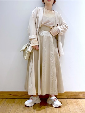 「いまどきジャケット写真」｜「アイテム（スカート）」を使った、かおぽ  さん（レディース・159cm）の春コーディネート