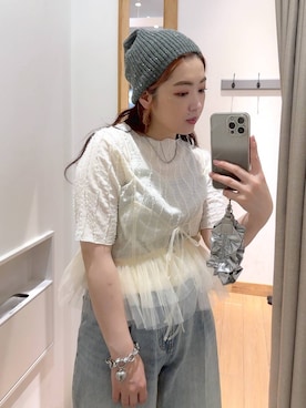 「アイテム（帽子）」を使った、かおぽ  さん（レディース・159cm・30代）の夏コーディネート
