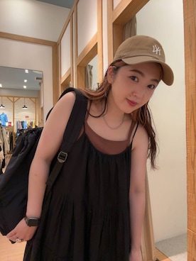 「アイテム（帽子）」を使った、かおぽ  さん（レディース・159cm・30代）の夏コーディネート