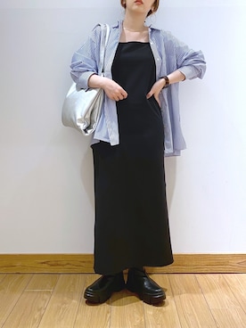 「スニーカーブーツ」｜「アイテム（ワンピース/ドレス）」を使った、かおぽ  さん（レディース・159cm）の秋コーディネート