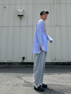 「AMBUSH（アンブッシュ）のアイテム（シューズ）」を使った、SHUSKさん（メンズ・178cm）の夏コーディネート