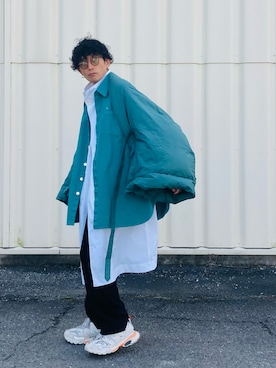 「RAF SIMONS（ラフシモンズ）のアイテム（ジャケット/アウター）」を使った、SHUSKさん（メンズ・178cm）の冬コーディネート