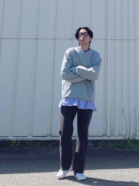 スウェットを使った「フレアパンツ」の人気ファッションコーディネート 