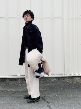 「エコバッグ」｜SHUSKさん（メンズ・178cm）の冬コーディネート