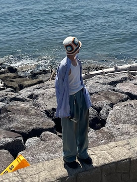 「AMBUSH（アンブッシュ）のアイテム」を使った、SHUSKさん（メンズ・178cm）の夏コーディネート
