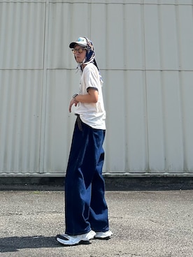 「PUBLUX（パブリュクス）のアイテム（パンツ）」を使った、SHUSKさん（メンズ・178cm）の夏コーディネート