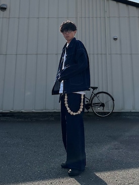 「PUBLUX（パブリュクス）のアイテム（ジャケット/アウター）」を使った、SHUSKさん（メンズ・178cm）の秋コーディネート