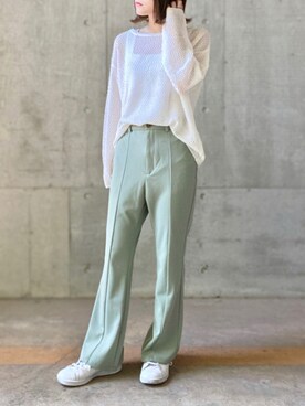 「Tシャツ/カットソー」｜「アイテム（その他）」を使った、riiiさん（レディース・155cm）の夏コーディネート