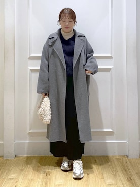 「アイテム（ステンカラーコート）」を使った、yumeminさん（レディース・162cm）の秋コーディネート