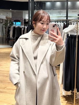 「アイテム（ステンカラーコート）」を使った、yumeminさん（レディース・162cm・30代）の秋コーディネート