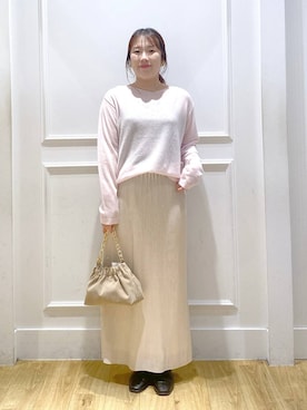 「アイテム（ニット/セーター）」を使った、yumeminさん（レディース・162cm・30代）の秋コーディネート