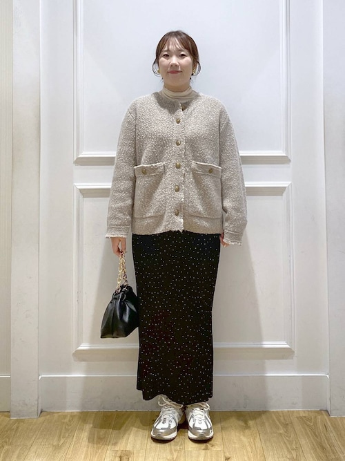 セール】【セットアップ対応】アンゴラウールツイードカーディガン