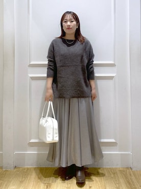 「アイテム（ニット/セーター）」を使った、yumeminさん（レディース・162cm・30代）の秋コーディネート