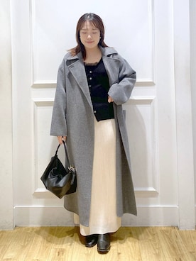 「アイテム（ステンカラーコート）」を使った、yumeminさん（レディース・162cm・30代）の秋コーディネート