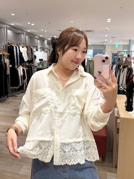 「LEPSIM（レプシィム）のアイテム（デニムパンツ）」を使った、yumeminさん（レディース・162cm）の秋コーディネート