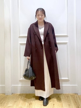 「アイテム（チェスターコート）」を使った、yumeminさん（レディース・162cm・30代）の秋コーディネート