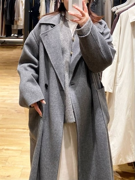 「アイテム（ステンカラーコート）」を使った、yumeminさん（レディース・162cm・30代）の秋コーディネート