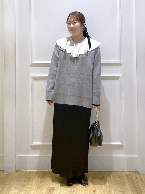 プリーツプリーズ　グレー系柄物タイトスカート グレープリーツスカート DPB63174 – CRAMMY